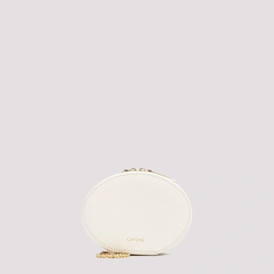 Shop Cafuné Egg Chained Clutch Bag In White
