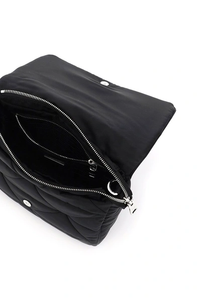 Shop Prada Quilted Shoulder Bag In Black