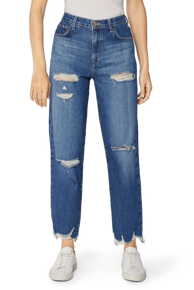 Shop J Brand Distressed Slim Fit Jeans In Blue
