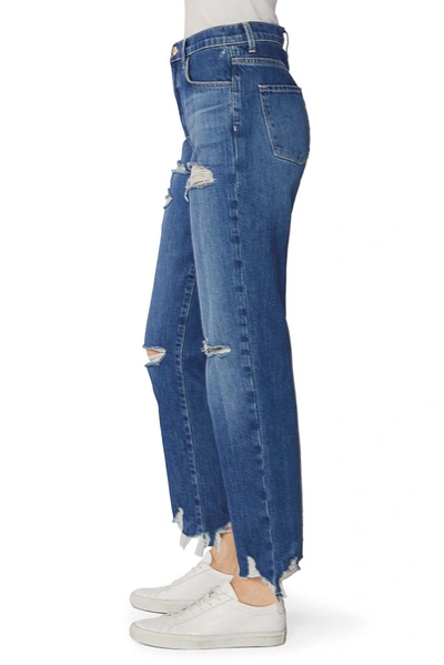 Shop J Brand Distressed Slim Fit Jeans In Blue