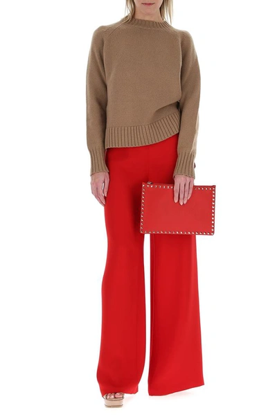 Shop Valentino Cady Couture Pants In Red