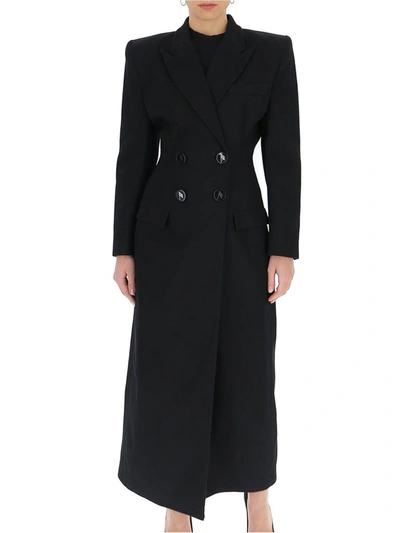 Shop Attico The  Double Breasted Coat In Black