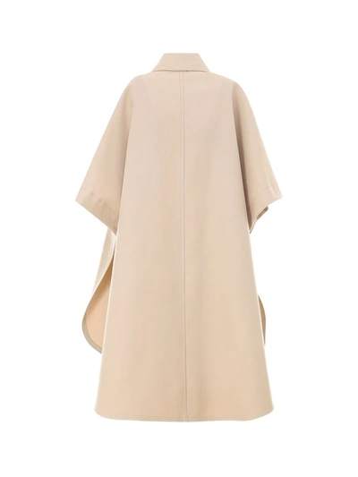 Shop Max Mara Bertone Cape Coat In Beige