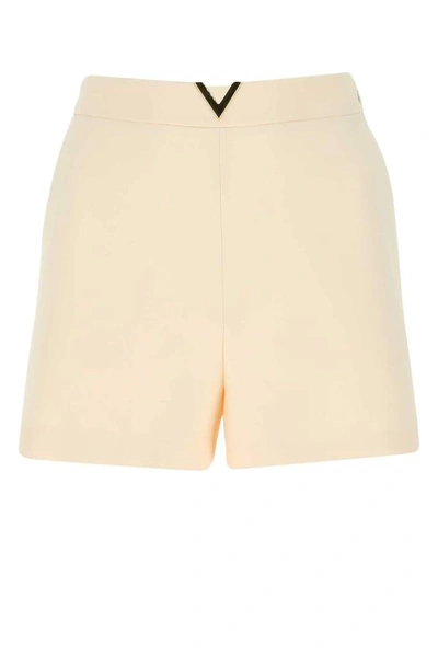 Shop Valentino Vgold Mini Shorts In Beige