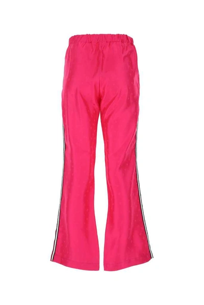 Shop Marni Side Stripe Flared Pants In Pink