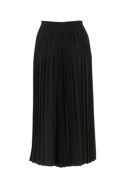 Shop Valentino Drawstring Pleated Skirt In 0no