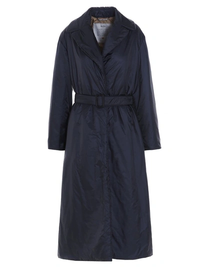 Shop Max Mara The Cube Padded Down Coat In Blue