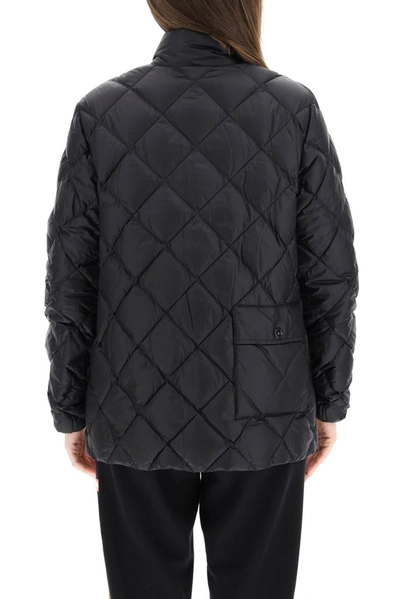 Shop Burberry Diamond Quilted Down Jacket In Black