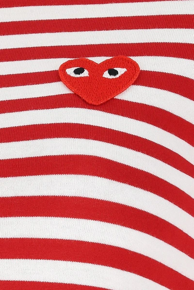 Shop Comme Des Garçons Play Striped Long In Multi