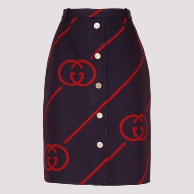 Shop Gucci Interlocking G Reversible Skirt In Multi