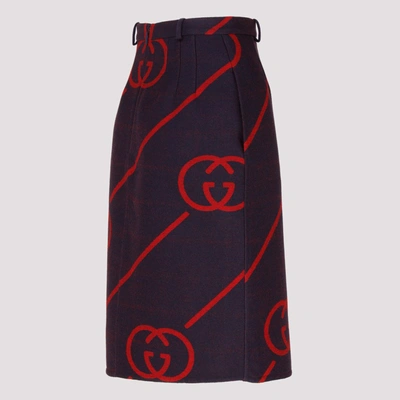 Shop Gucci Interlocking G Reversible Skirt In Multi