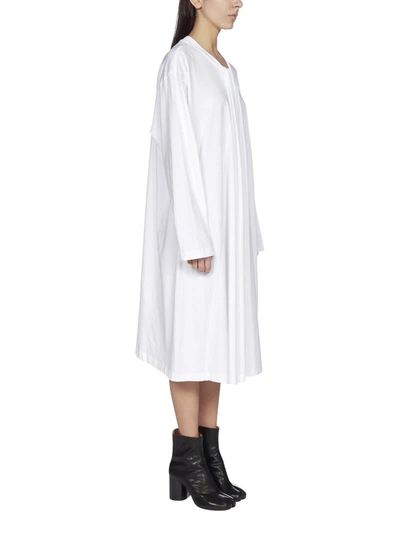 Shop Mm6 Maison Margiela Pleated Long In White