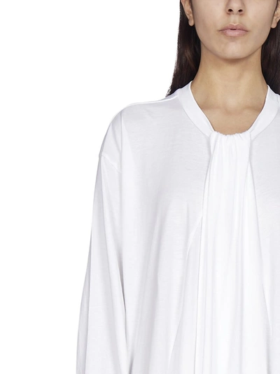 Shop Mm6 Maison Margiela Pleated Long In White