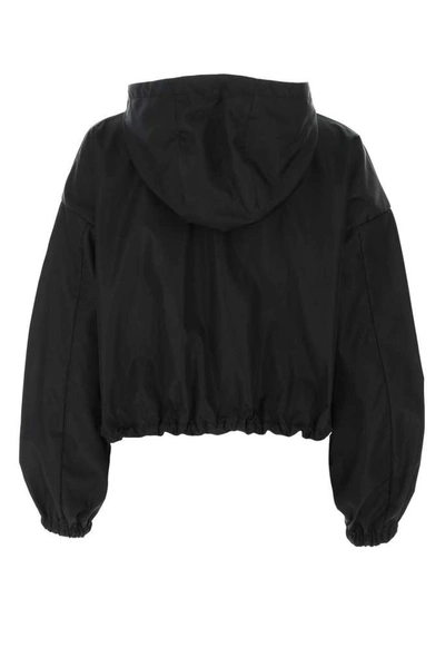 Shop Prada Gabardine Blouson Jacket In Black