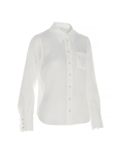 Shop Zimmermann The Lovestruck Shirt In White