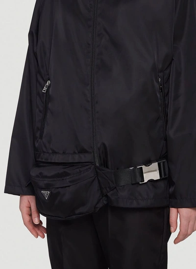 Shop Prada Gabardine Blouson Jacket In Black