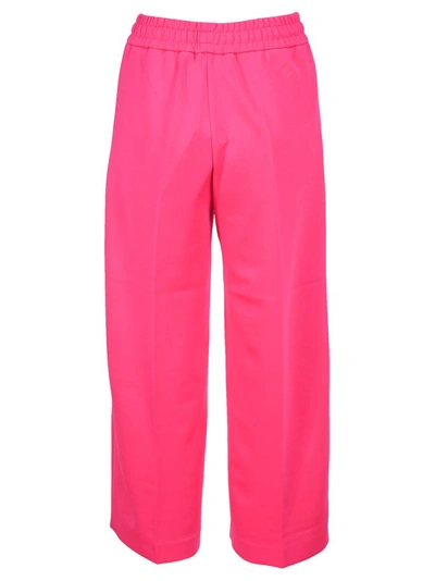 Shop Gucci Jersey Cropped Pants In Pink