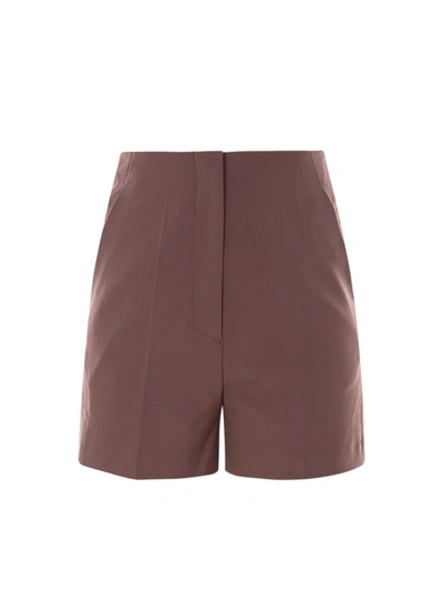 Shop Nanushka Daira Cady Shorts In Brown