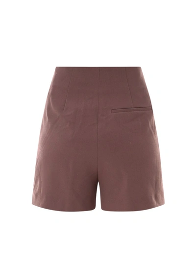 Shop Nanushka Daira Cady Shorts In Brown