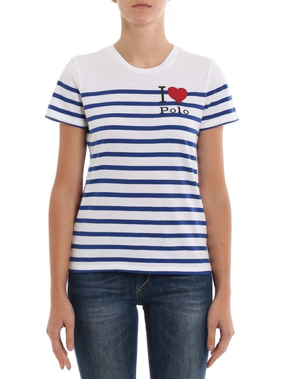 Shop Polo Ralph Lauren I Love Polo Striped T In Multi