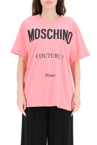 Shop Moschino Couture Print T In Pink