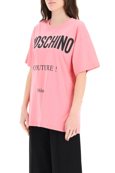 Shop Moschino Couture Print T In Pink