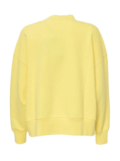 Shop Palm Angels Teddy Bear Sweatshirt In Yellow