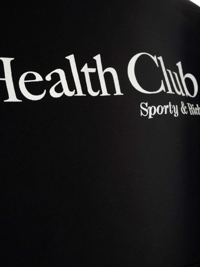 Shop Sporty And Rich Sporty & Rich Health Club Print Hoodie In Black