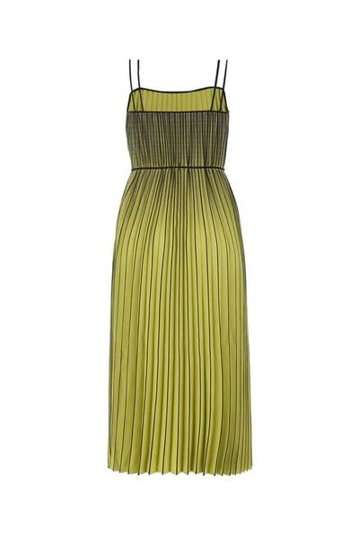 Shop Proenza Schouler Ombre Pleated Strap Dress In Green