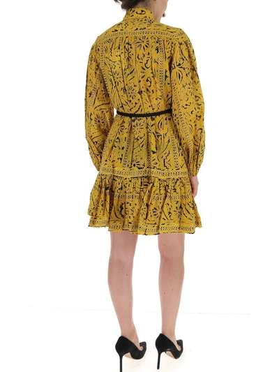 Shop Zimmermann Lulu Drop Waist Mini Dress In Multi