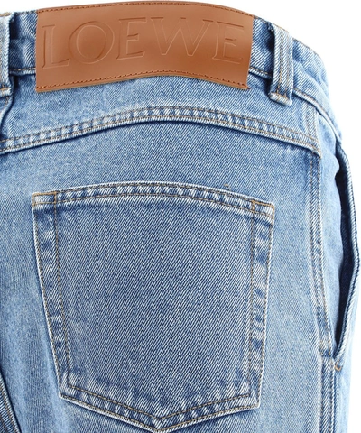 Shop Loewe Fisherman Denim Jeans In Blue