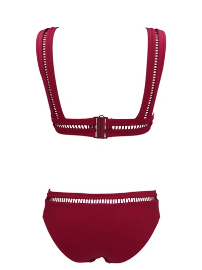 Shop Zimmermann Poppy Bikini Set In Red