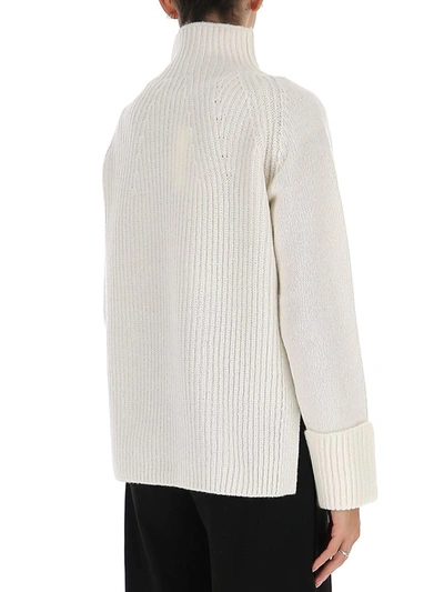 Shop Vince Funnel Neck Sweater In White