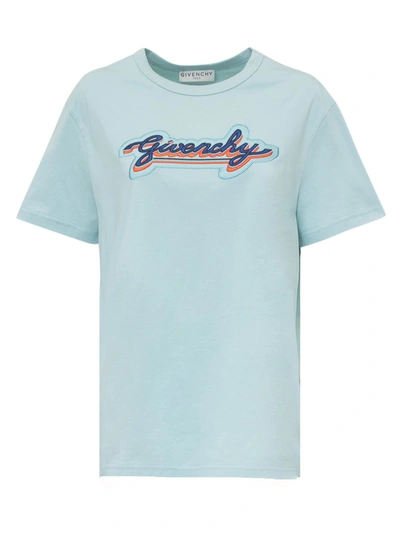 Shop Givenchy Patch Embroidered T In Blue