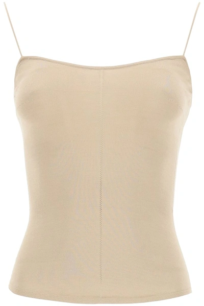 Shop Lemaire Strap Tank Top In Beige