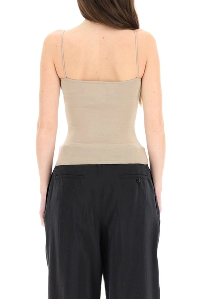 Shop Lemaire Strap Tank Top In Beige
