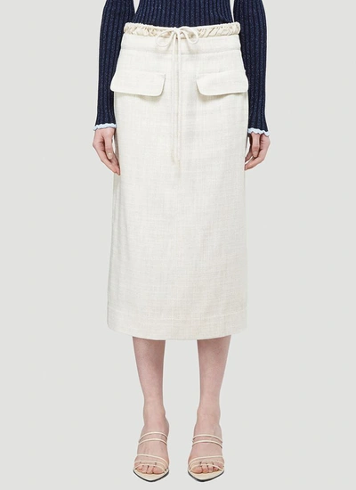 Shop Rejina Pyo Taylor Midi Skirt In White
