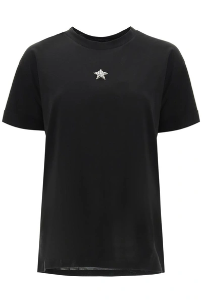 Shop Stella Mccartney Embellished Star T In Black