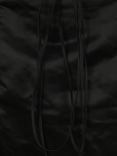 Shop Helmut Lang Tie Detail Satin Mini Skirt In Black