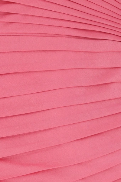 Shop Rotate Birger Christensen Rotate Dionne Ruched Asymmetric Mini Dress In Pink