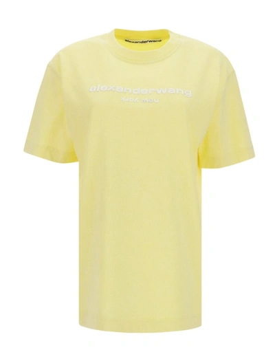 Shop Alexander Wang Acid Logo T In Yellow