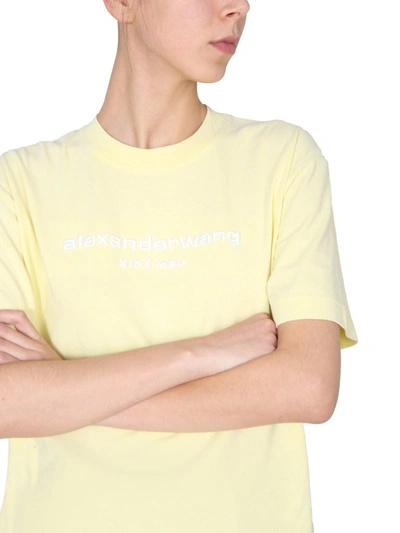 Shop Alexander Wang Acid Logo T In Yellow