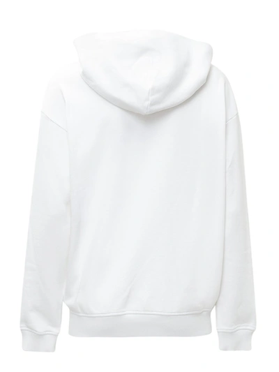 Shop Givenchy Vintage Logo Printed Hoodie In White