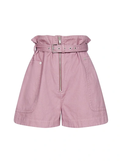 Shop Isabel Marant Étoile Parana Belted Shorts In Pink