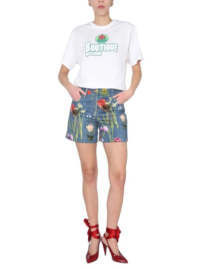 Shop Boutique Moschino Floral Printed Shorts In Multi