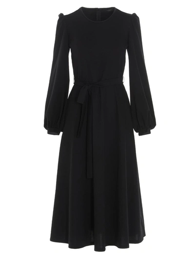 Shop Weekend Max Mara Giralda Jersey Dress In Black