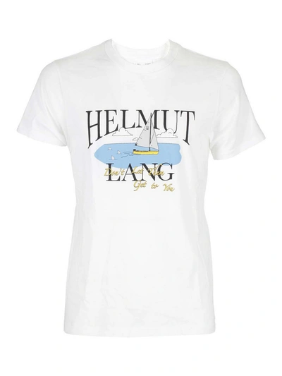 Shop Helmut Lang Ocean T-shirt In White