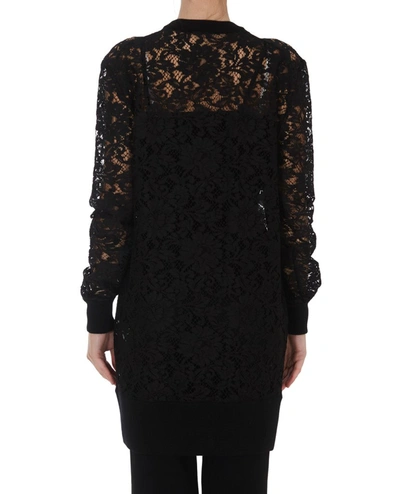 Shop Dolce & Gabbana Lace Cardigan In Black