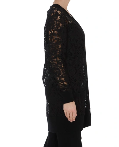 Shop Dolce & Gabbana Lace Cardigan In Black