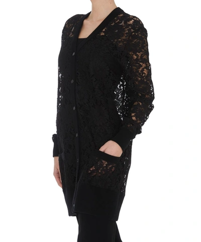 Shop Dolce & Gabbana Lace Cardigan In Black